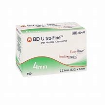 BD Ultra-Fine Pen Needle 4mm 32G 100 Pack