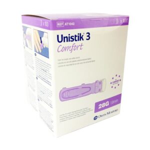 Unistik 3 Comfort Safety 28 Gauge 1.8mm Lancet 100 Pack