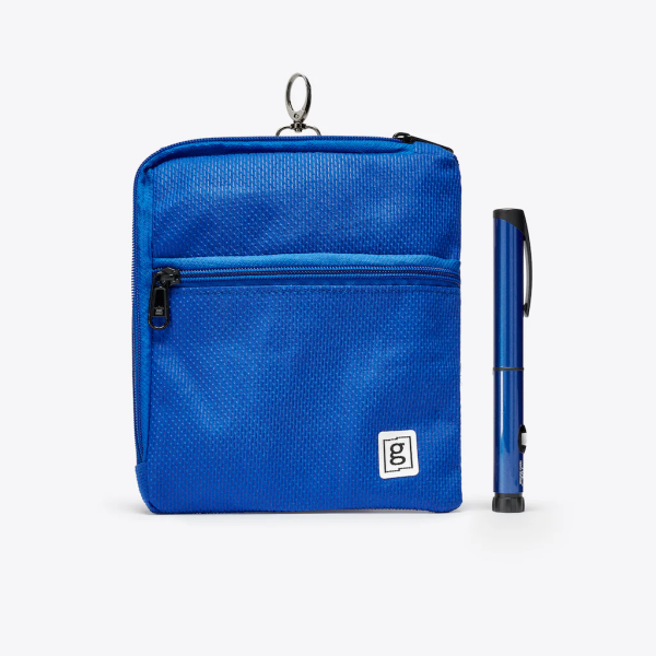 5 pen wallet blue