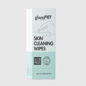 Glucology Alcohol-Free Skin Wipes | 100 Pack (5x20)