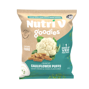 Nutri V Goodies Cauliflower Puffs Sour Cream & Chives 70g